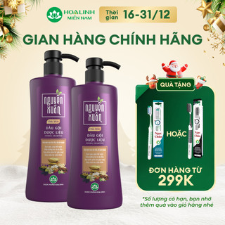  Combo 2 chai Dầu gội dược liệu Nguyên Xuân Chắc khỏe 450ml chai 