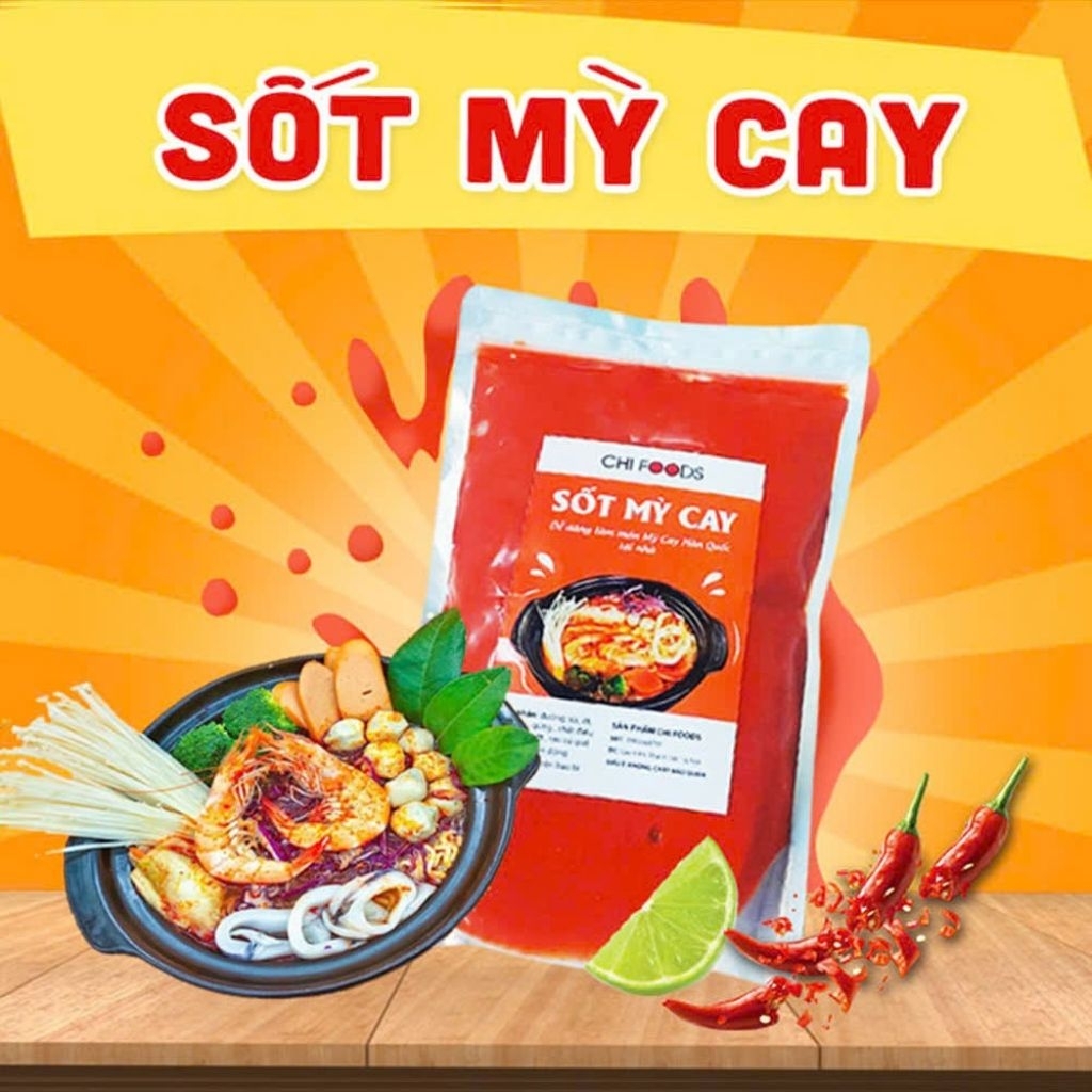 Sốt Mỳ Cay Chifoods Túi 2kg Nấu Được 40 Bát Phù Hợp Cho Cách Quán Ăn Vặt