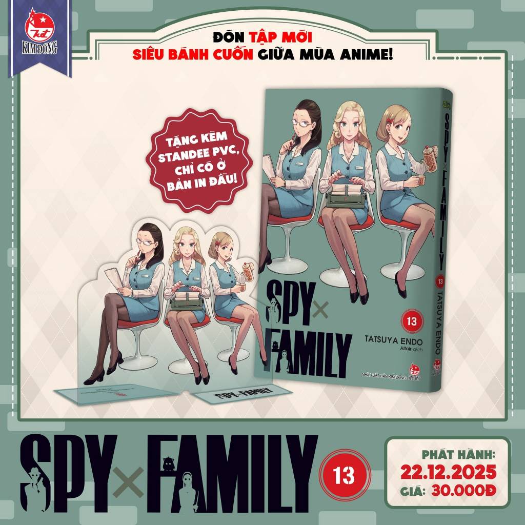 Truyện tranh - Spy X Family - Tập 13 bản thường seal - Tặng kèm Standee PVC