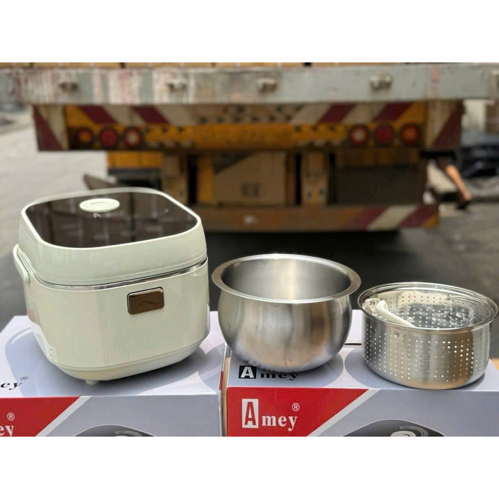 Nồi cơm Amey 1.8L lòng inox 304 AM088 có khay nấu tách đường công nghệ mới