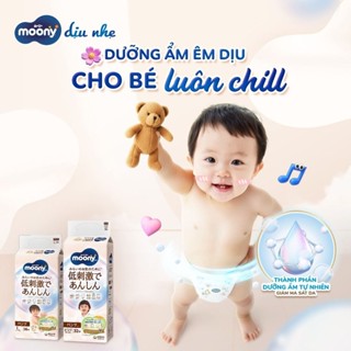 Tã/Bỉm dán/quần Moony Natural NB63/S58/M46/L36/XL32