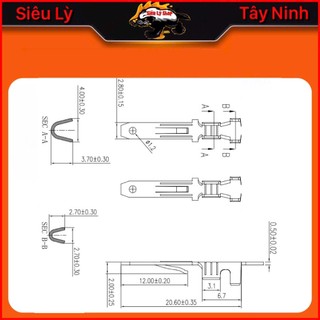 Set 50 cái Cos đồng 2.8mm - Đầu đực (Ghim giắc điện ô tô, xe máy, xe điện)