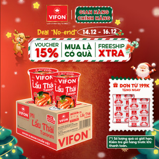   VOUCHER 15%  Thùng 24 Ly Mì VIFON Vị Lẩu Thái Tomyum  Kim Chi  Lẩu Thái Tôm  Bò  Gà  Chay Sala 60gr  ly ngon chuẩn vị 