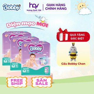   Combo 3  Tã Quần Bobby Ultra Siêu Khô Thoáng Mỏng Nhẹ 3mm Ngăn Tràn Thấm Hút Gấp 6 Lần 