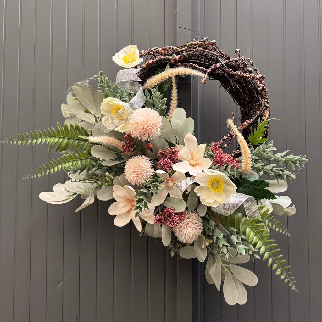 [Mercury.floral] Hoa lụa - Hoa giả - ETHEREAL GARDEN - Vòng nguyệt quế - Hoa treo tường - LOẠI 1