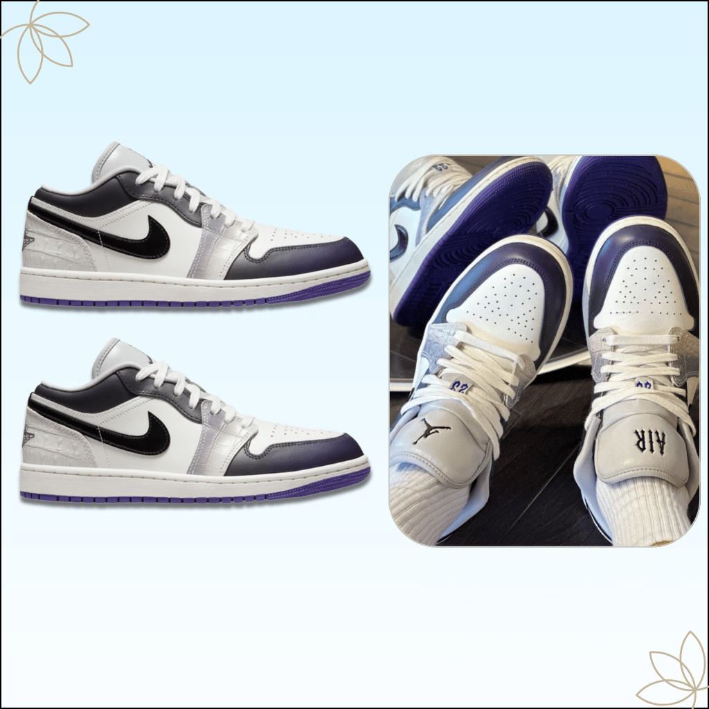 Giày Thể Thao JD1 Low Punk Rock - Sneaker Nam Nữ Vảy Rắn Cao Cấp