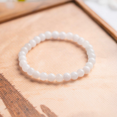 Vòng Tay Bạch Ngọc Type A Size 5ly Lõi Thun Co Giãn Thanh Lịch - Ngọc Trai Trường Thịnh
