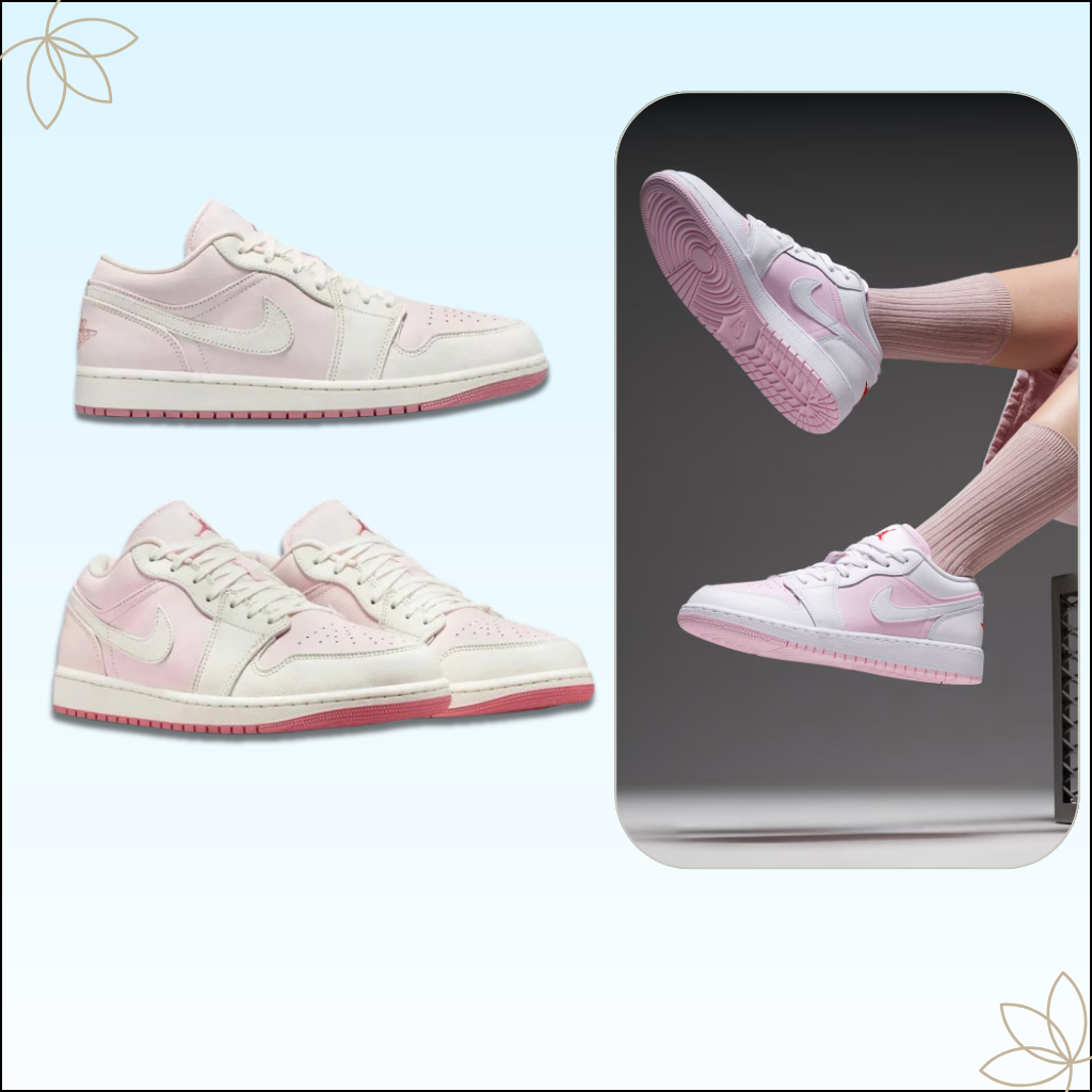 Giày Thể Thao JD1 Low Pinka – Sneaker Nữ JD Hồng Nhạt Cao Cấp
