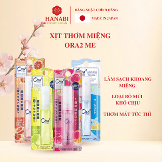 Xịt thơm miệng Ora2 Me Nhật Bản 6ml – Hương bạc hà, cam chanh, đào chín mọng – Thơm mát tức thì