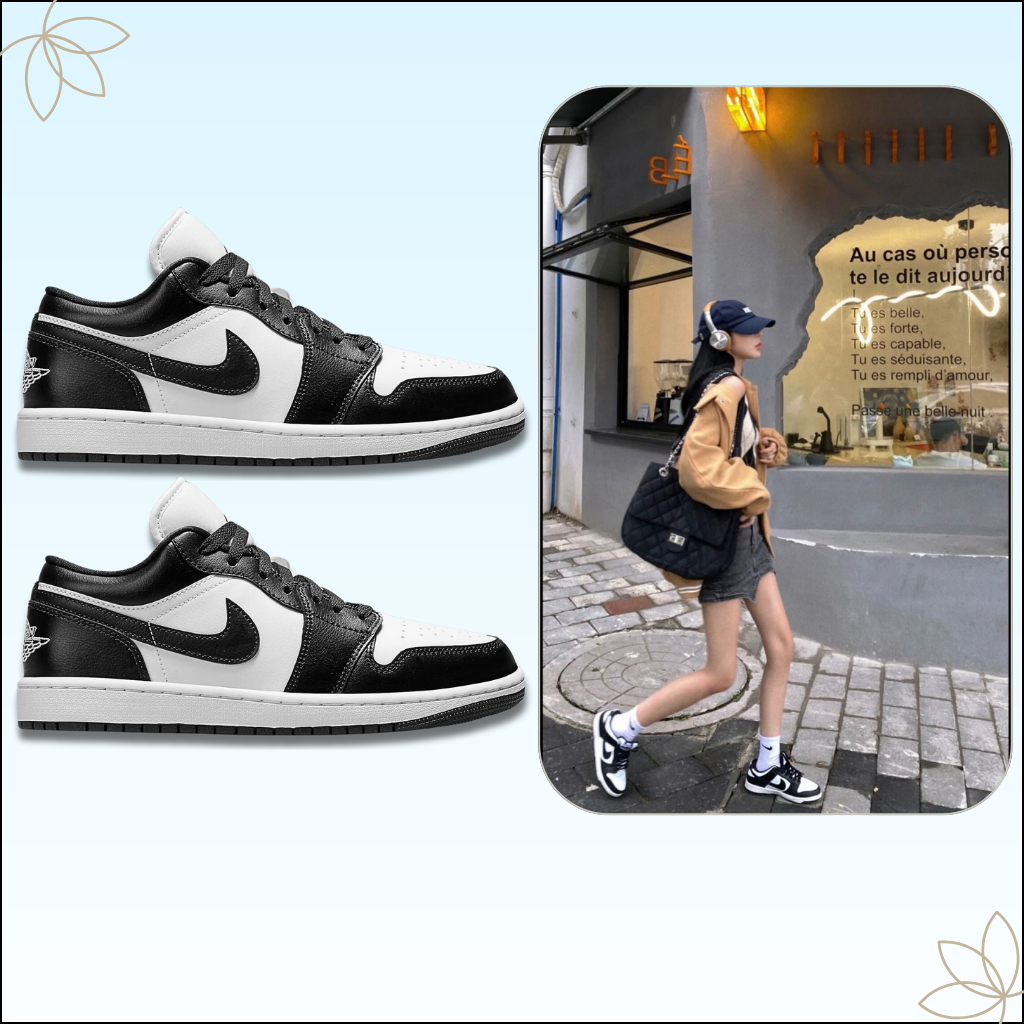 Giày Thể Thao JD1 Low Panda – Sneaker Nam Nữ JD Trắng Đen