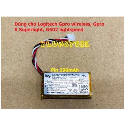 Pin sạc chuột Logitech Gpro Wireless Gpro X Superlight G502 Wireless G703 290mAh