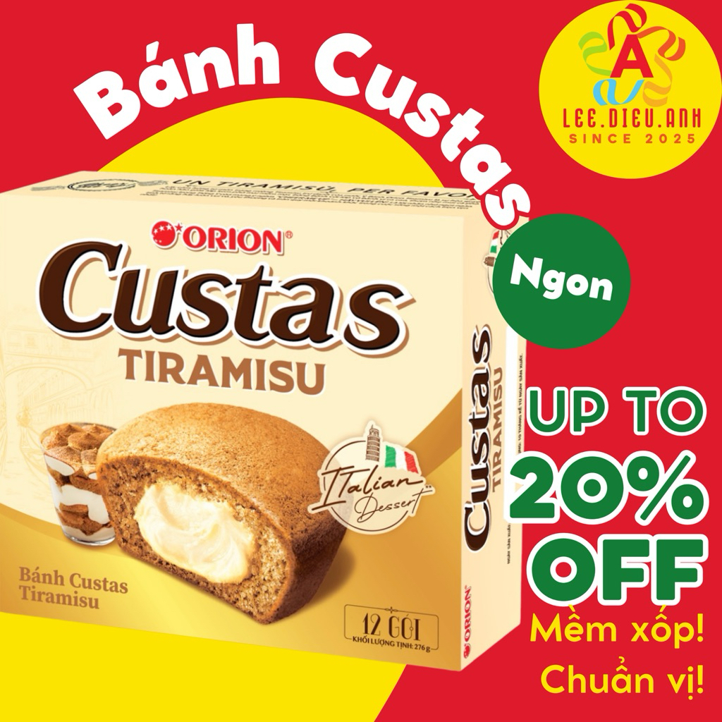 Bánh Custas Tiramisu - 12P (276g)