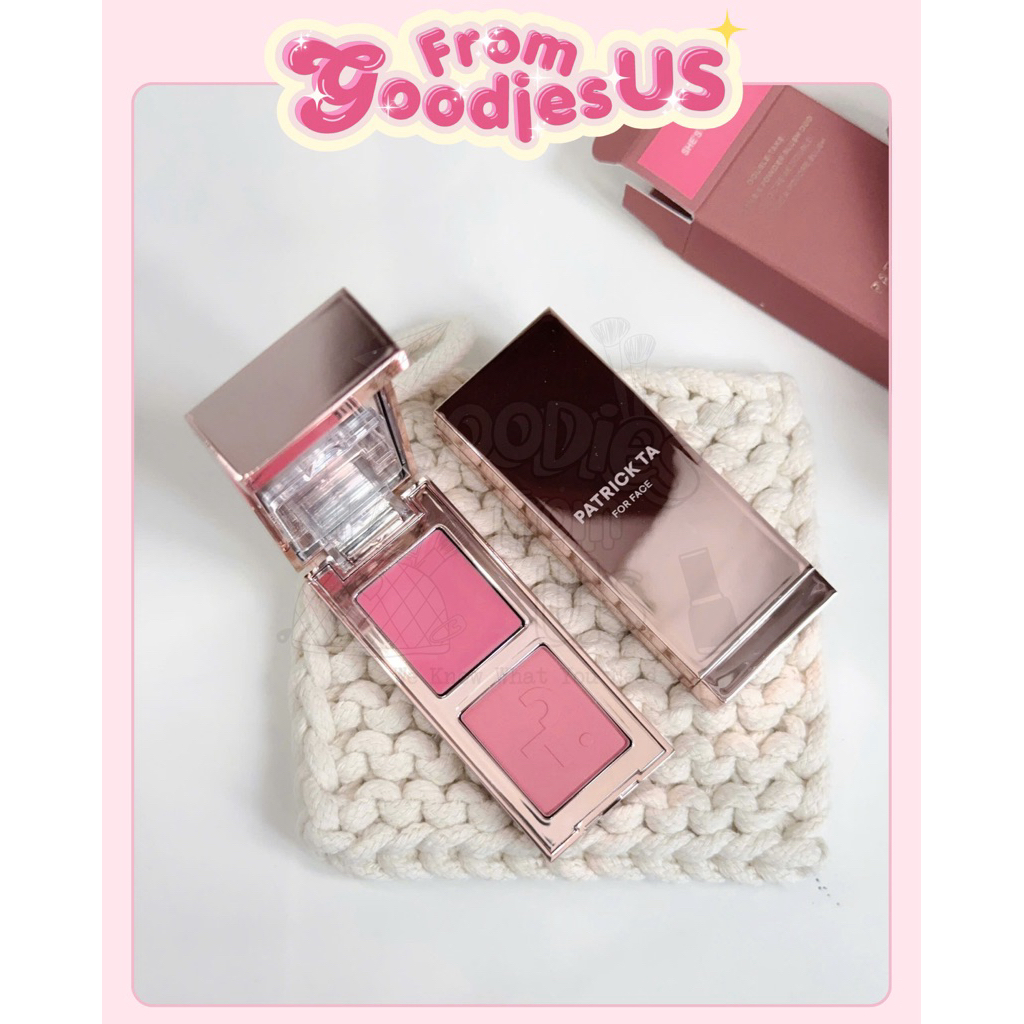 Má hồng Patrick Ta Double-Take Cream & Powder Blush Mini