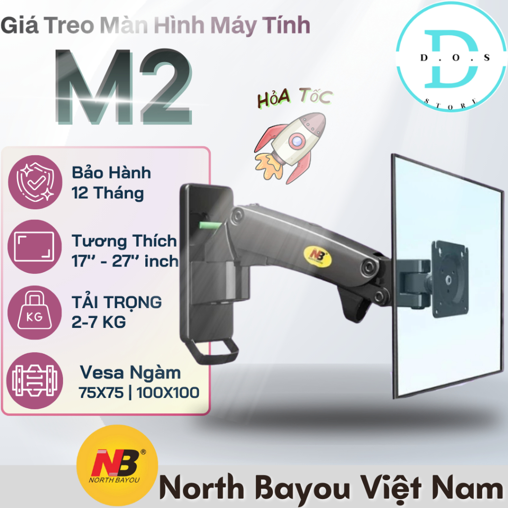 GIÁ TREO MÀN HÌNH MÁY TÍNH GẮN TƯỜNG [North Bayou] [M2] [17" - 27" Inch] Monitor ARM