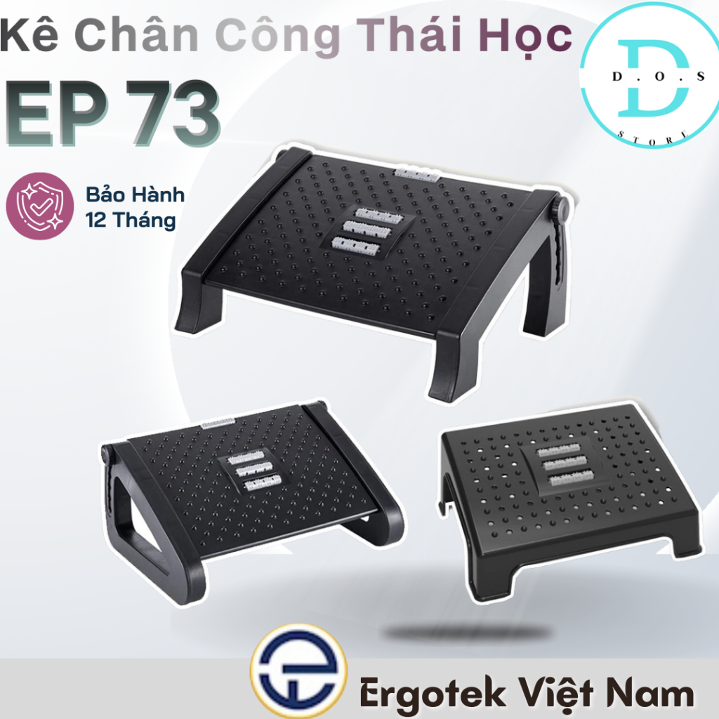 Ghế Kê Chân Công Thái Học [ErgoTek] [EP73] [Ergonomic Footrest]