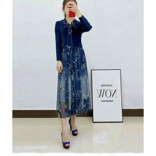 Đầm xoè dập ly cao cấp