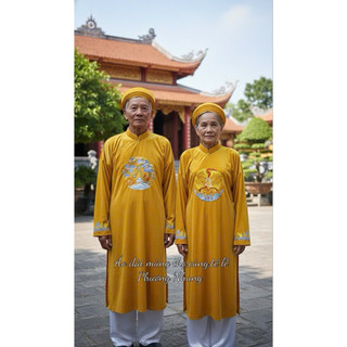 Áo mừng thọ,dự tiệc,ông bà kỷ niệm ngày cưới, cúng lễ gia tiên đình chùa (chất nhung thêu rồng phượng)🔥 (Có Hoả tốc)