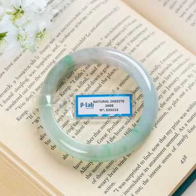 Vòng Cẩm Thạch Type A Bạch Đế Thanh Ni 55 Mã 320223 Kèm Kiểm Định - Ngọc Trai Trường Thịnh