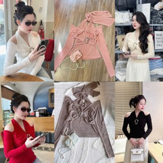  MS176 ÁO THUN NHŨ TRỄ VAI TAY DÀI CỔ YẾM CÓ BIG SIZE 