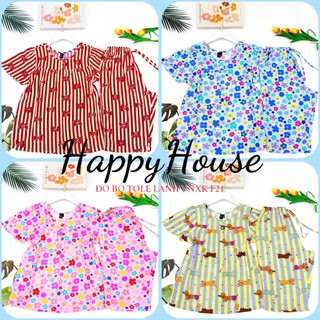  Đồ Tole Mặc Nhà Bộ Lanh Lửng Tay Ngắn Phối Nút VNXK F21 45-75kg có BigSize - HappyHouse93 