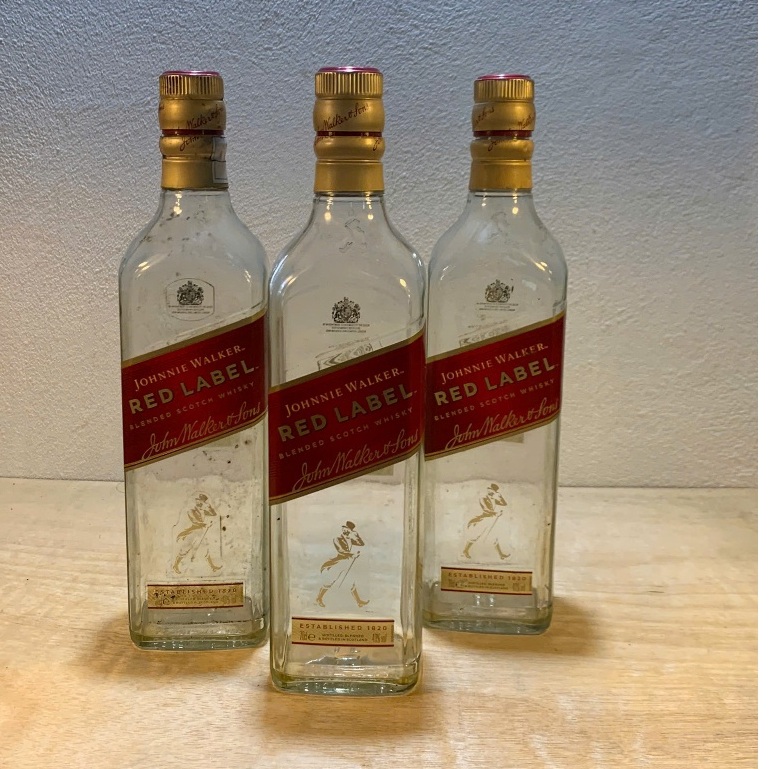 Vỏ Chai Johnnie Walker Label 750ml | Chai Decor Trang Trí – Làm Lọ Hoa – Sưu Tầm Bar Mini