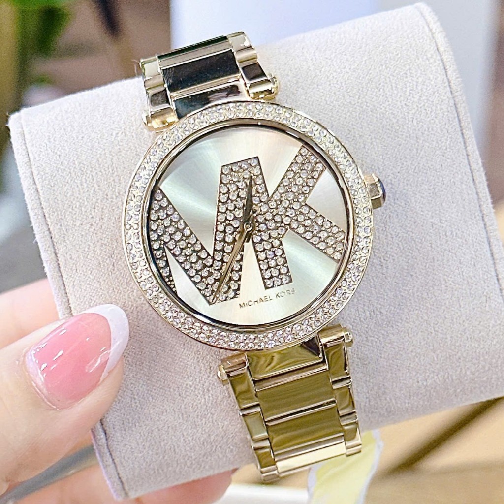 Đồng Hồ Nữ Michael Kors MK6659 Mặt Logo Đính Đá Vỏ Vàng Size 39mm