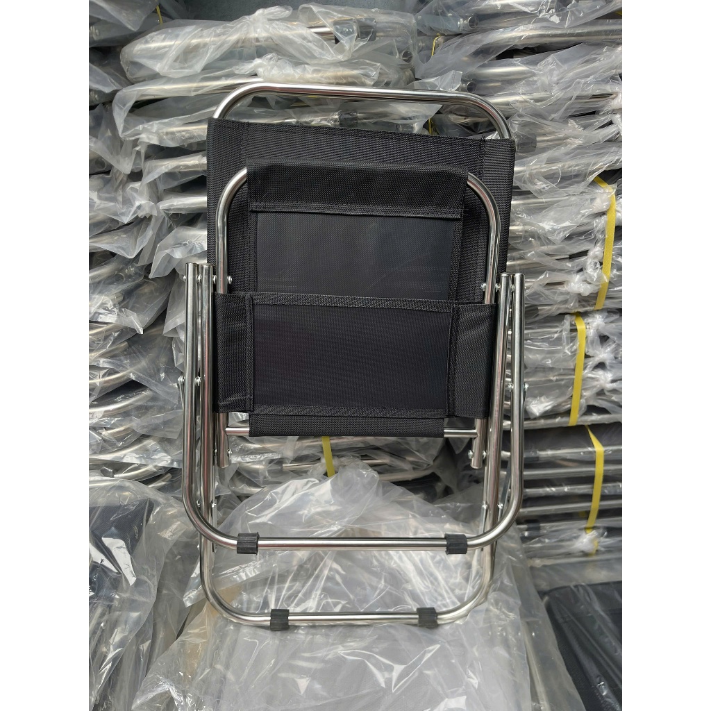 Ghế xếp inox vải bố ( vải dù ) - Ghế xếp cafe - Ghế xếp trà sữa - Ghế xếp câu cá