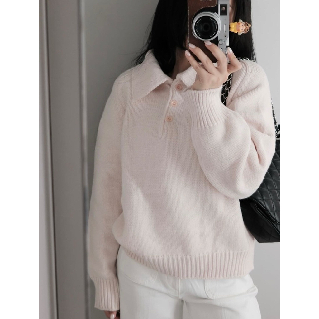 𝗵𝗶𝗻 𝘀𝘁𝘂𝗱𝗶𝗼 Áo len cổ polo chuẩn tag Erume