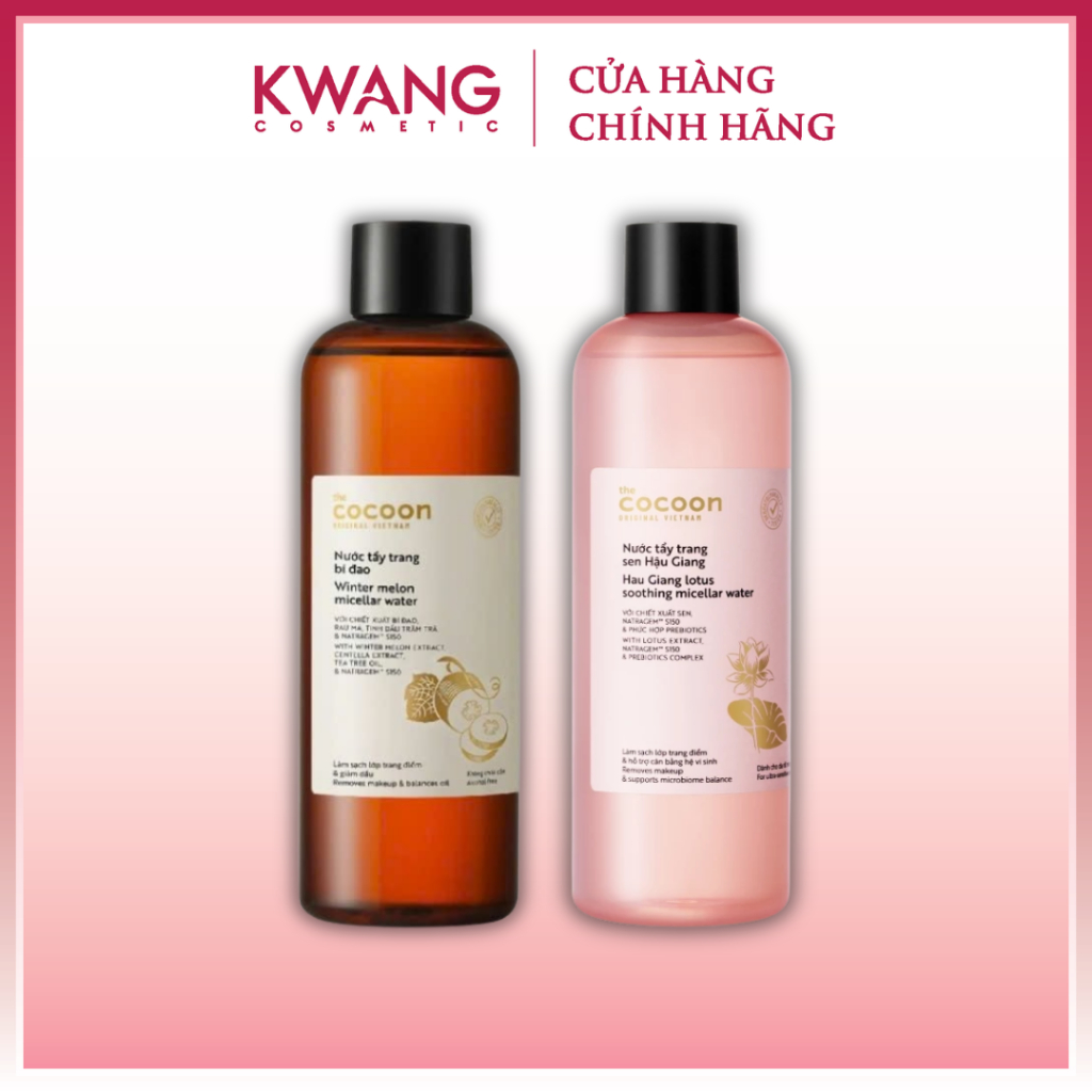 Nước tẩy trang sen Cocoon, tẩy trang bí đao Cocoon Winter Melon Micellar Water 500ml