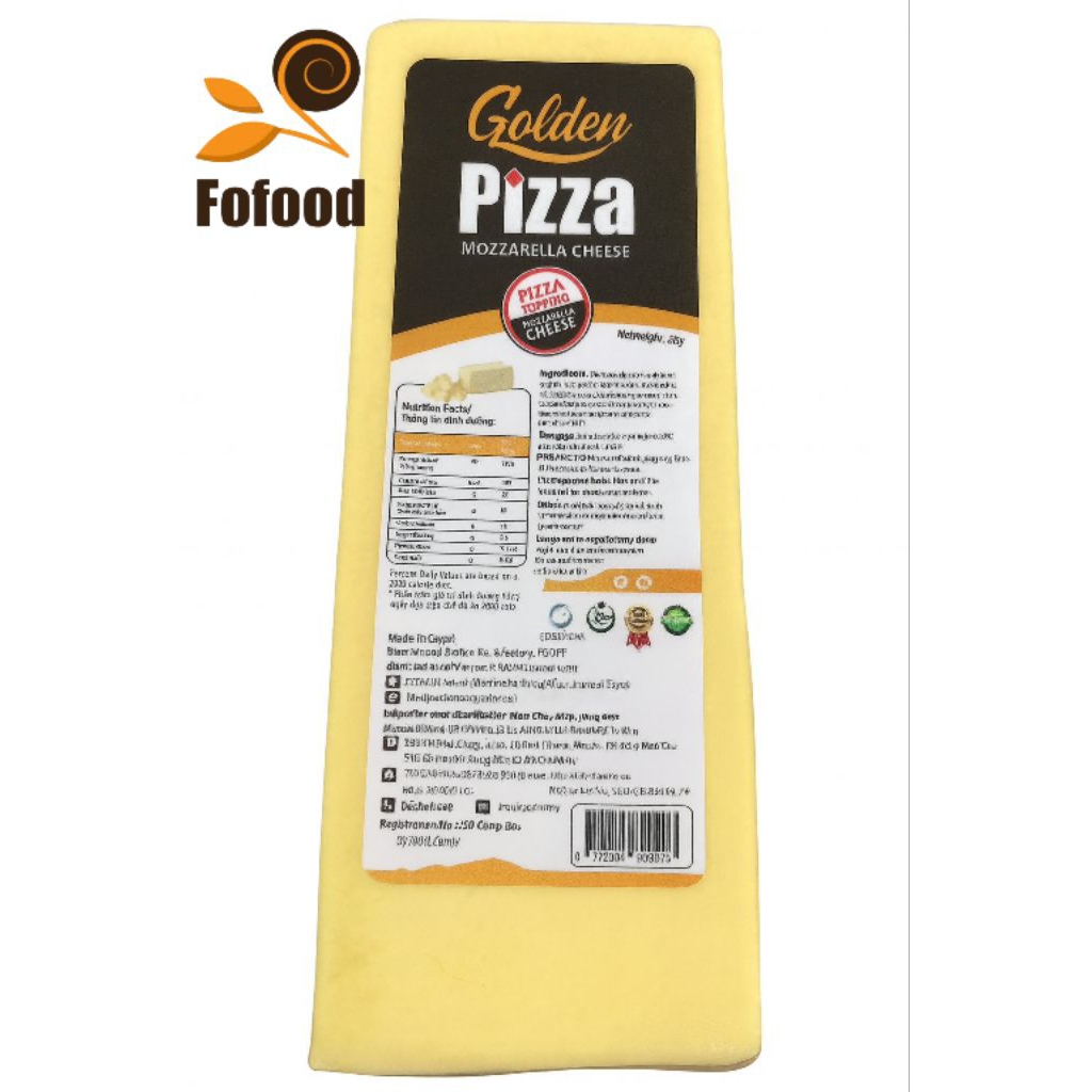 Phô Mai Golden Pizza Khối 2Kg - Phô Mai Kéo Sợi Làm Pizza | Giao Hỏa Tốc TP.HCM