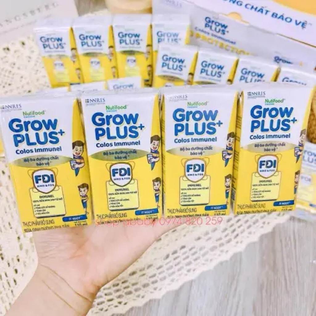 Sữa  pha sẵn Grow Plus vàng colos Immunel 110ml