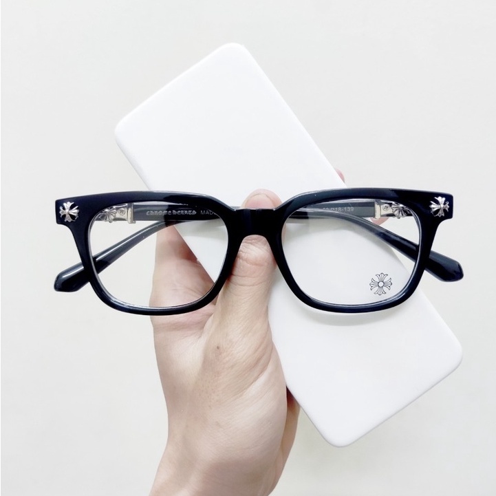 Mắt Kính Cận Vuông CH2273 Bummi Kính Mắt Thời Trang Họa Tiết Kim Loại Dành Cho Nam Nữ