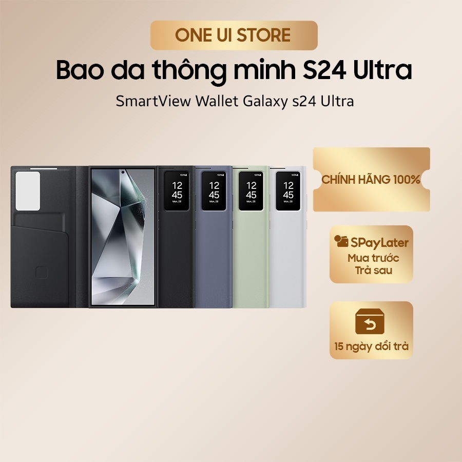 SmartView - Bao da thông minh Smart View Wallet Galaxy S24 Ultra chính hãng 100%  - ONE UI STORE [hỏ