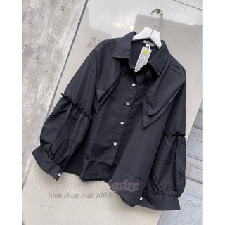 sơ mi cổ đôi ulzzang bigsize (2 màu trắng đen )