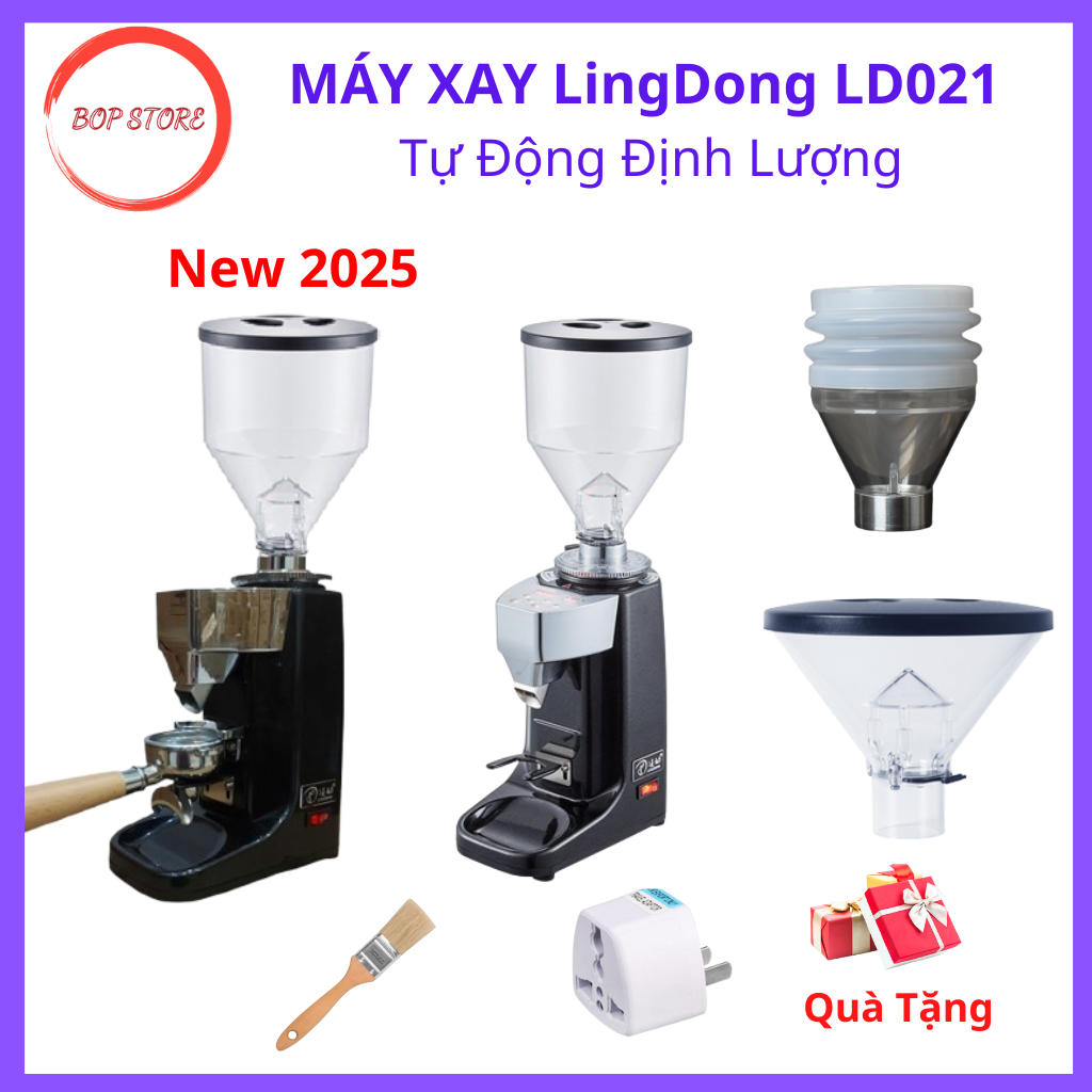 Máy Xay Cà Phê 021, Máy xay Cafe Tự Động LD 021 Tuỳ Chọn Đổi Phễu