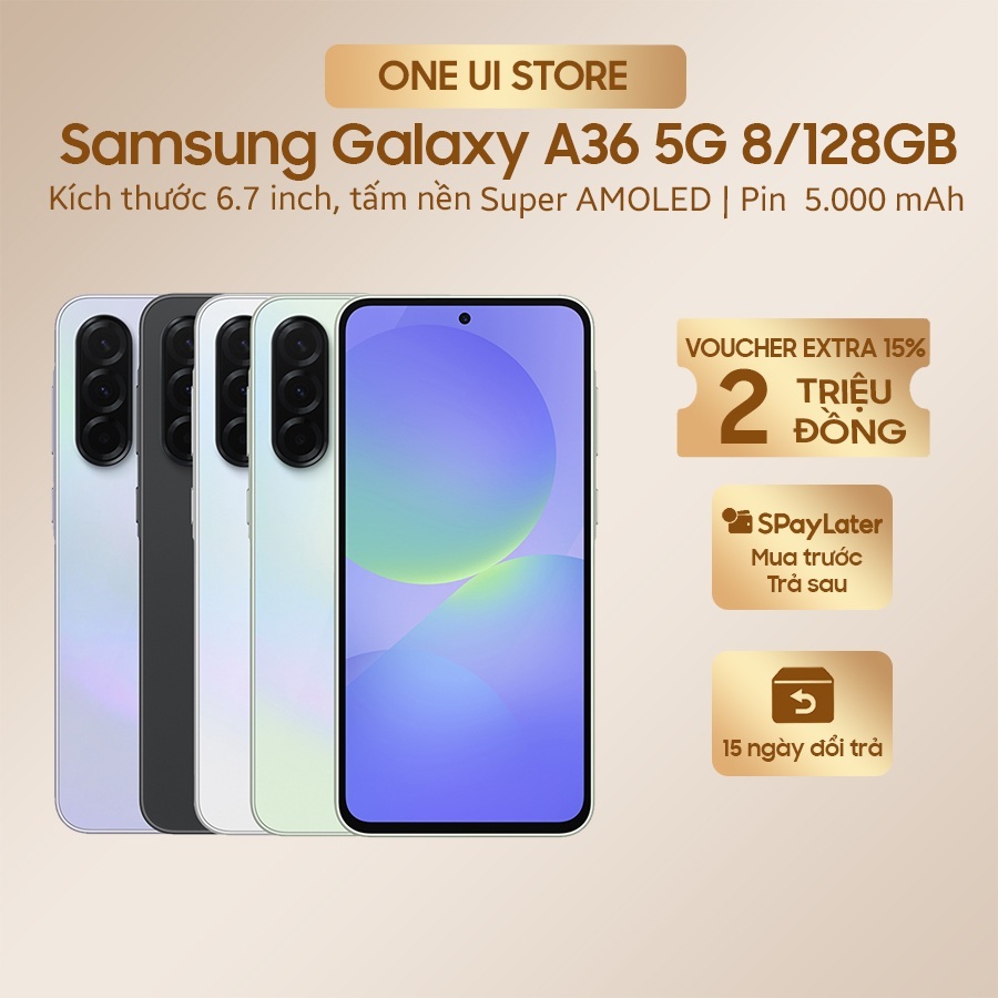 Điện thoại Samsung Galaxy A36 5G 8/128GB - Bảo hành chính hãng 1 năm - ONE UI STORE [hỏa tốc]