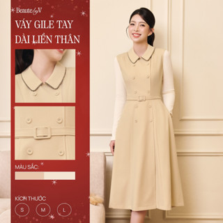  Váy xoè nữ thân may liền phối viền cổ kẻ Aurie Dress BEAUTEBYV công sở  SẴN SAU 2 NGÀY  