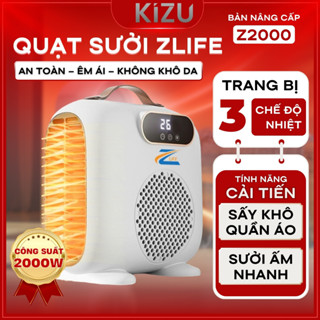  Quạt sưởi ấm mùa đông Zlife Máy sưởi phòng ngủ cho cả gia đình tiết kiệm điện an toàn giữ ấm tốt 