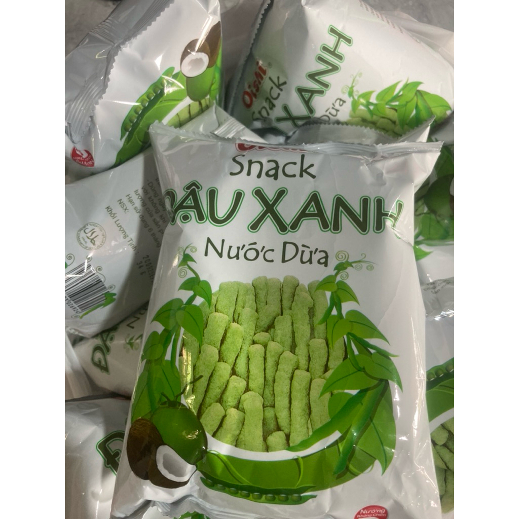 Bim bim Oishi đậu xanh nước dừa gói to size vua 32g