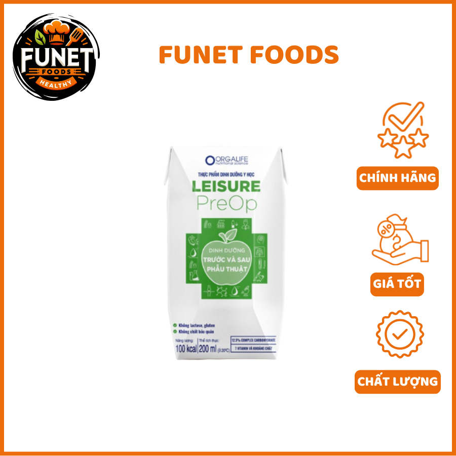 LEISURE PREOP - Thức phẩm dinh dưỡng y học  trước và sau phẩu thuật giảm insulin (200ml/Hộp)