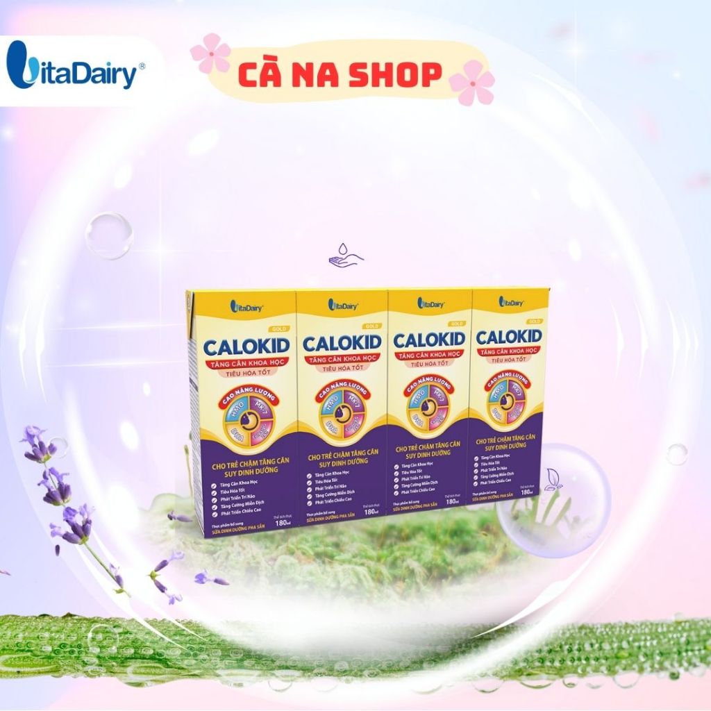 Sữa uống dinh dưỡng Calokid 110ml/180ml - Vitadairy - Hàng Chính Hãng