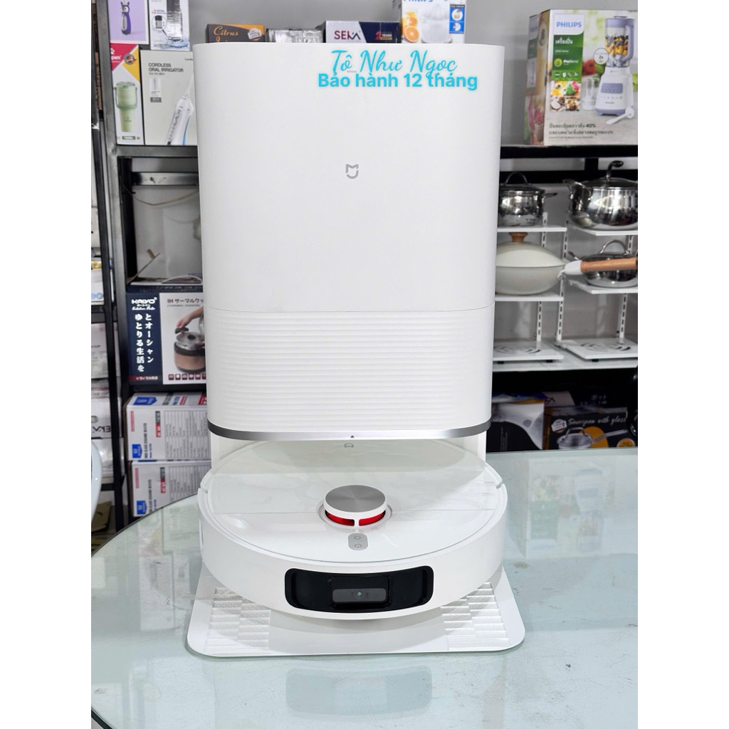 Robot xiaomi M30s bh 12 tháng, app tiếng Việt, tự đổ rác giặt giẻ và sấy nóng
