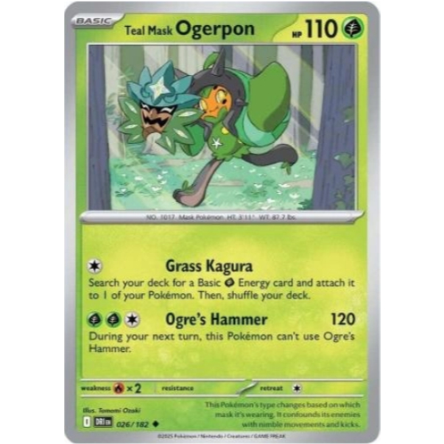 [Thẻ bài Pokemon TCG] Teal Mask Ogerpon - 026/182 - Uncommon