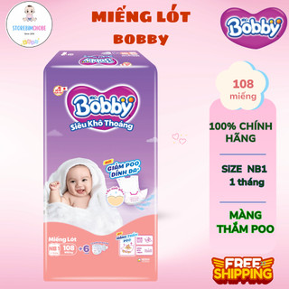  Miếng lót Bobby fresh Newborn 1   Dưới 5 kg 108 miếng  
