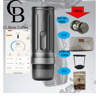   Quà tặng 990k  Máy pha cà phê cầm tay CERA PCM03 Pro MAX Rổ 58mm App Pin 13500 mA. Máy pha cà phê di động 