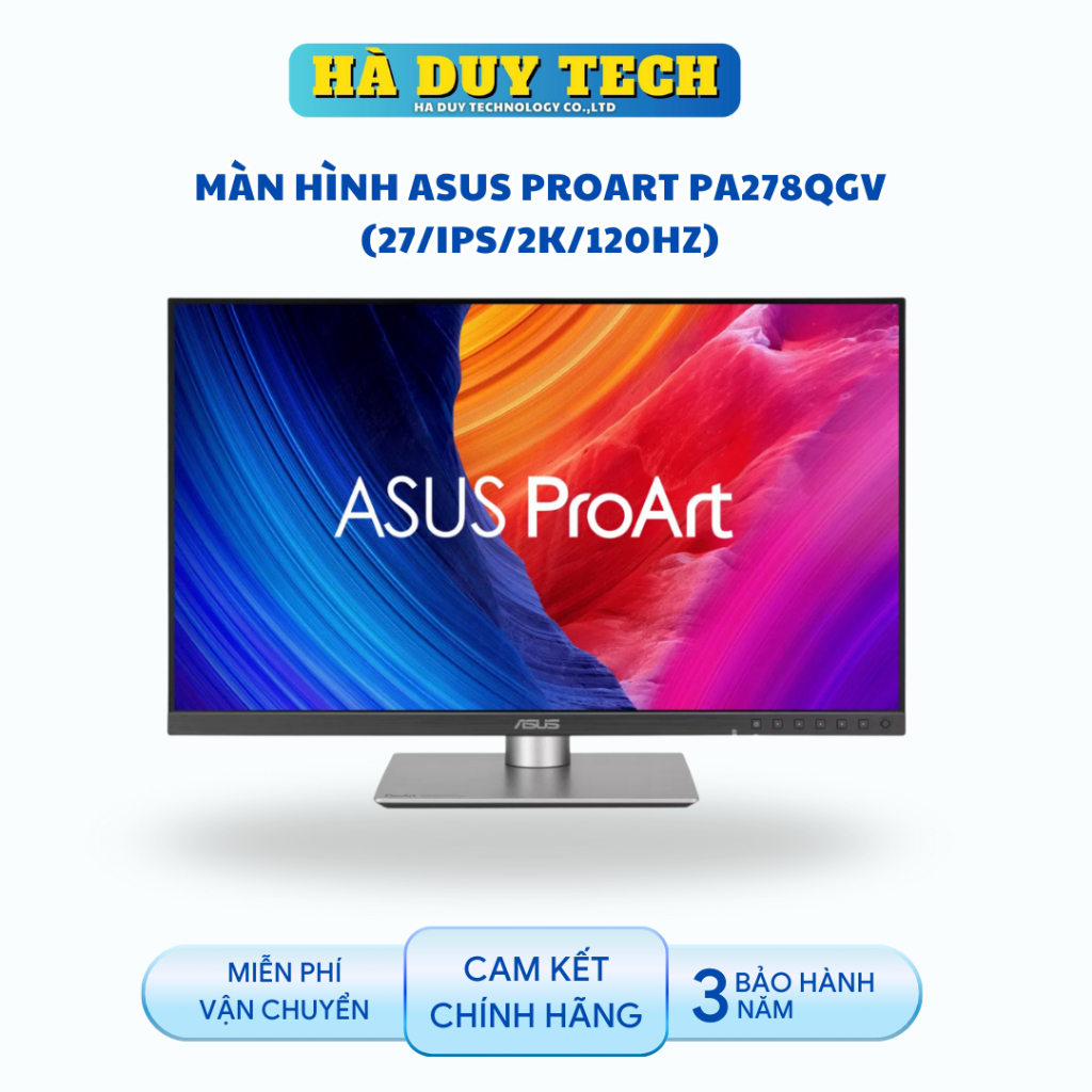 Màn Hình ASUS PROART PA278QGV (27/IPS/2K/120hz) - Cam Kết Chính Hãng - BH 36T - Hà Duy Tech