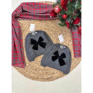  Áo len xám Nơ zxr bé gái 195  