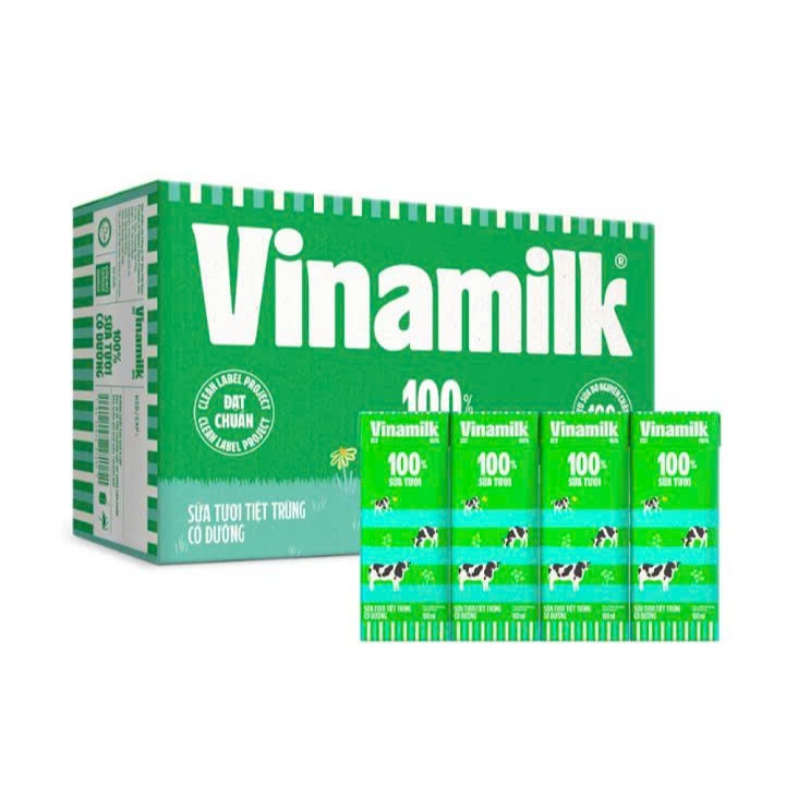 Thùng 48 hộp sữa tươi Vinamilk 180ml