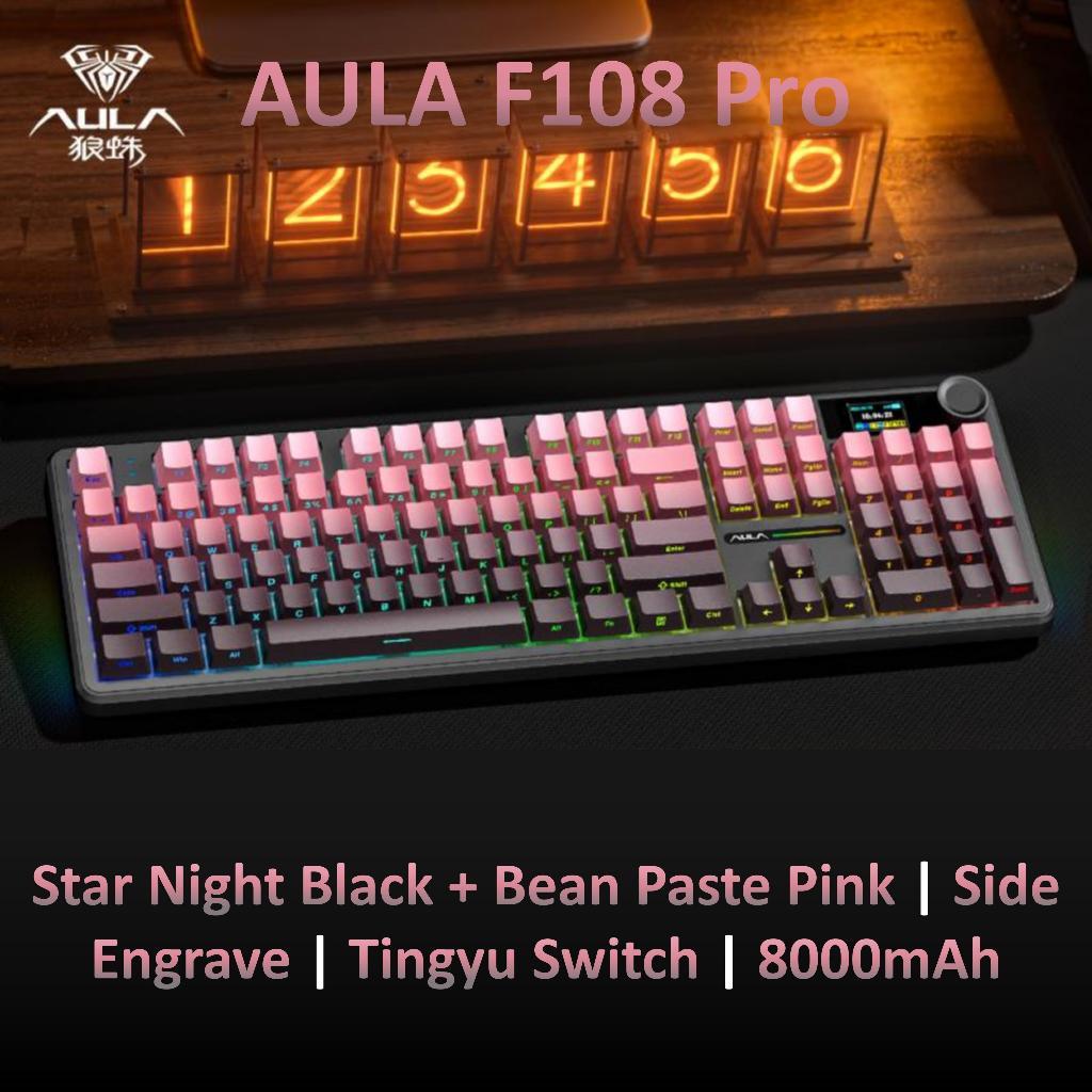[BH 12TH] AULA F108PRO Bàn Phím Cơ 104 Phím LCD - 3 Chế Độ Pin 8000mAh Màn Hình 1.4 Tháo Lắp Nóng Bàn phím chơi game RGB | BigBuy360 - bigbuy360.vn