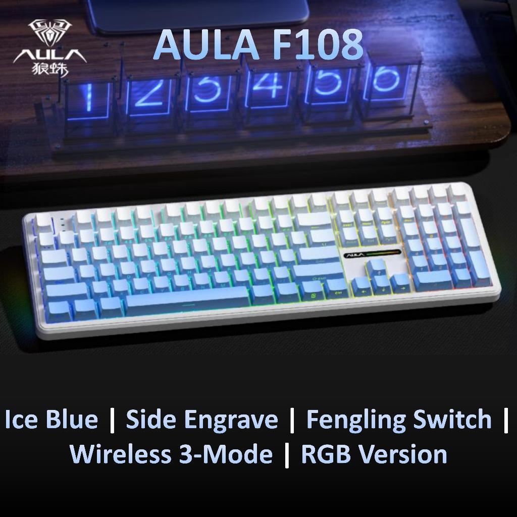 [BH 12TH] AULA F108PRO Bàn Phím Cơ 104 Phím LCD - 3 Chế Độ Pin 8000mAh Màn Hình 1.4 Tháo Lắp Nóng Bàn phím chơi game RGB | BigBuy360 - bigbuy360.vn